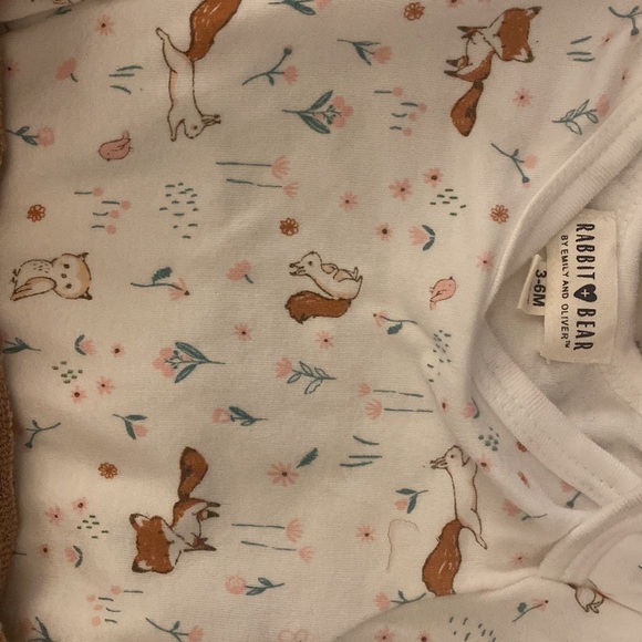 ✨2/$15 Rabbit Bear Dress with Bow & Long Sleeve Onesie | 3-6 Months - Picture 3 of 3
